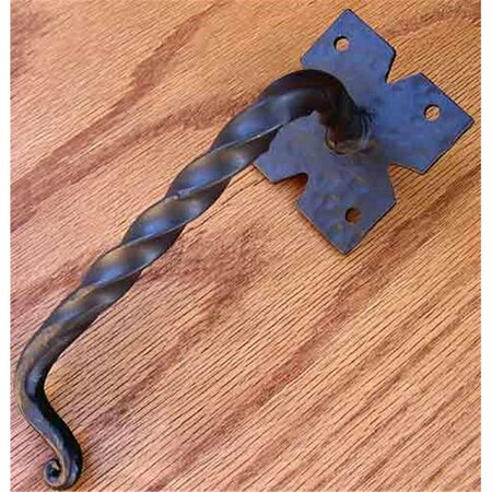 AGAVE IRONWORKS X-Back Twisted L Door Pull Dark Bronze PU034-04